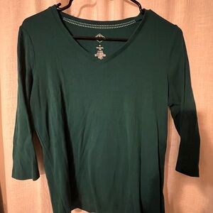 St. John's Bay Deep Teal Long Sleeve Top